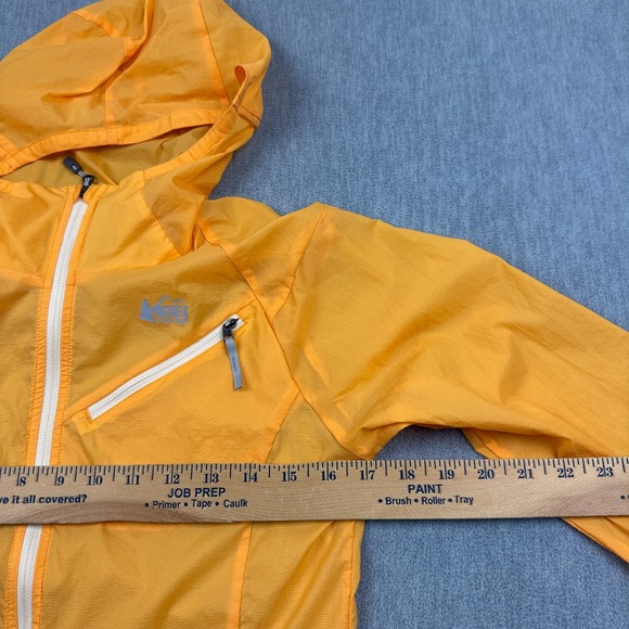 REI Co-Op Jacket Womens XS Orange‎ Flash Windbreaker Hooded Hiking Outdoors - Picture 7 of 11